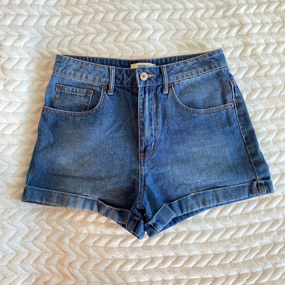 Denim High Waisted Shorts